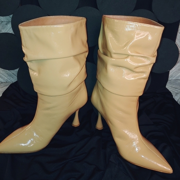 Jeffrey Campbell Guillo Women's Slouched Mid-Calf Heel Boots Tan...Size 6 - Picture 6 of 12
